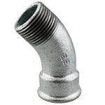 40-Bocht 45° male/female verzinkt ISO-G4/G45